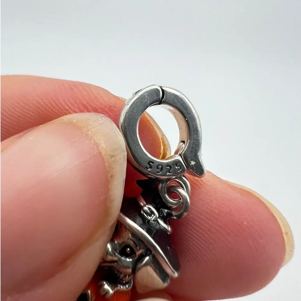NEW Halloween Witch Puppy in Pumpkin Charm for European Bracelet